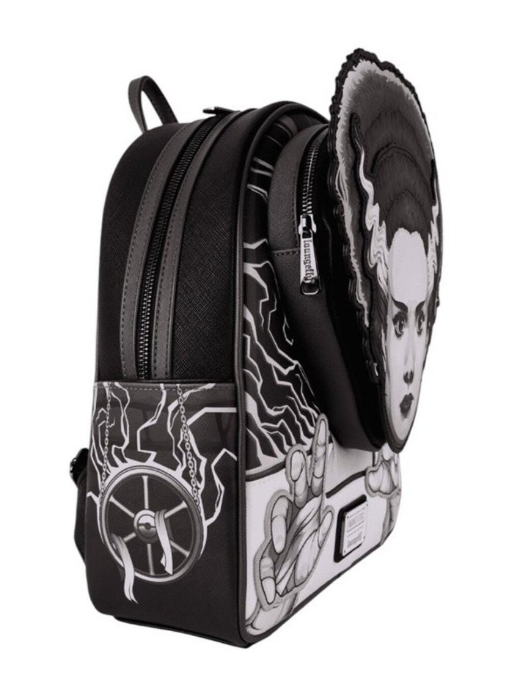 Loungefly Universal Monsters The Bride of Frankenstein GLOW Mini Backpack NWT - Picture 3 of 7